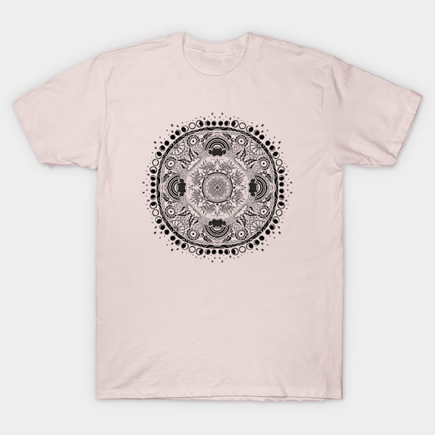 Moon Mandala T-Shirt by bubbsnugg